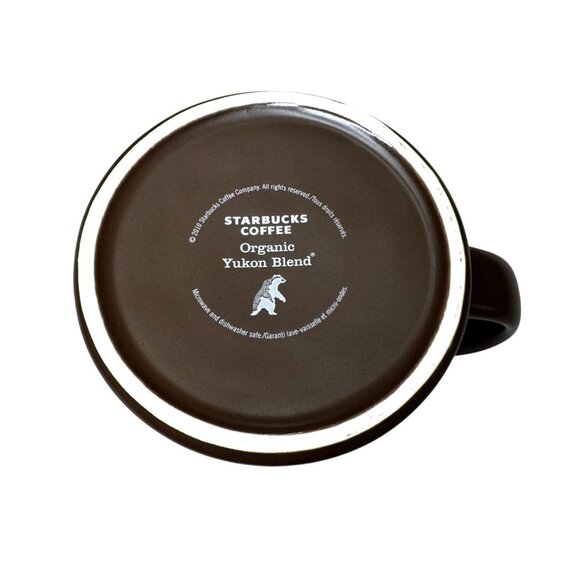 Starbucks Coffee Bear Silhouette Brown Organic Yukon Blend Mug 14 oz Collectible - Picture 4 of 5